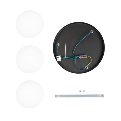 Plafonski luster MOONLIGHT 3xE27/15W/230V crne boje