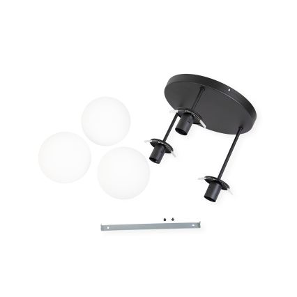 Plafonski luster MOONLIGHT 3xE27/15W/230V crne boje