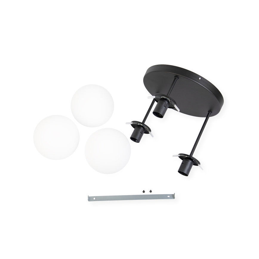 Plafonski luster MOONLIGHT 3xE27/15W/230V crne boje