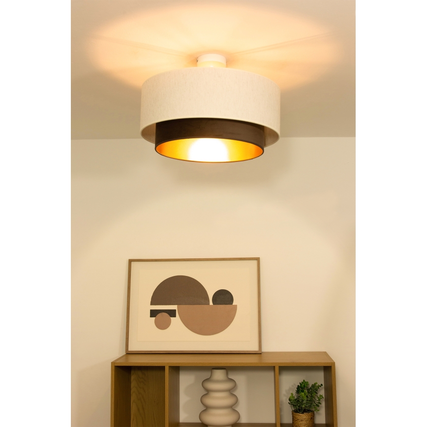 Plafonski luster NATIA 1xE27/60W/230V prečnik 45 cm bela/braon