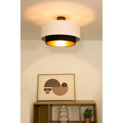 Plafonski luster NATIA 1xE27/60W/230V, prečnik 45 cm, bela/crna