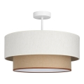 Plafonski luster NATIA 1xE27/60W/230V Ø 45 cm bela/braon