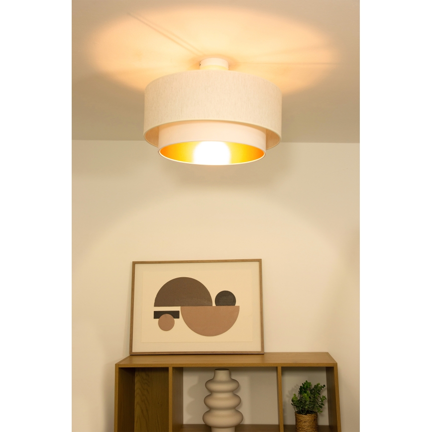 Plafonski luster NATIA 1xE27/60W/230V Ø 45 cm bela
