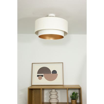 Plafonski luster NATIA 1xE27/60W/230V Ø 45 cm bela