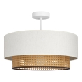 Plafonski luster NATIA 1xE27/60W/230V Ø 45 cm bela/smeđa