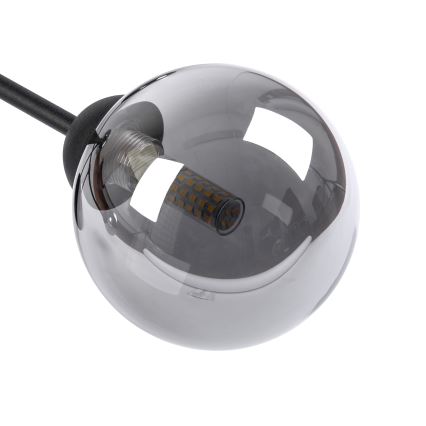 Plafonski luster OBSIDIAN 4xG9/10W/230V crna/dimna siva