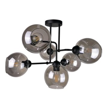 Plafonski luster OSMO 6xE27/60W/230V crna