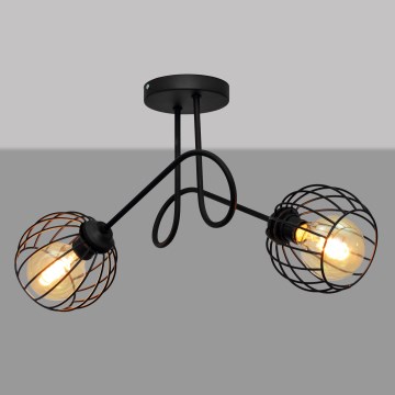 Plafonski luster OXFORD 2xE27/15W/230V crni