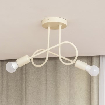 Plafonski luster OXFORD 2xE27/15W/230V, krem boje
