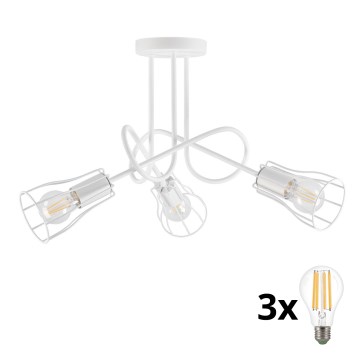 Plafonski luster OXFORD 3xE27/15W/230V bela