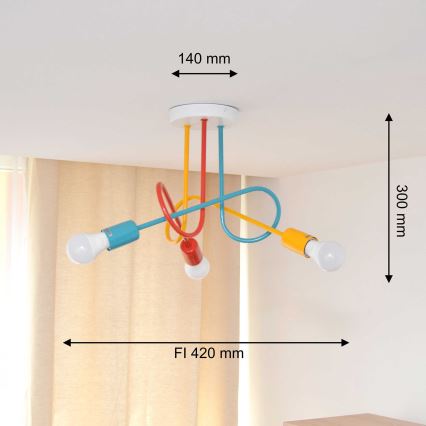 Plafonski luster OXFORD 3xE27/15W/230V