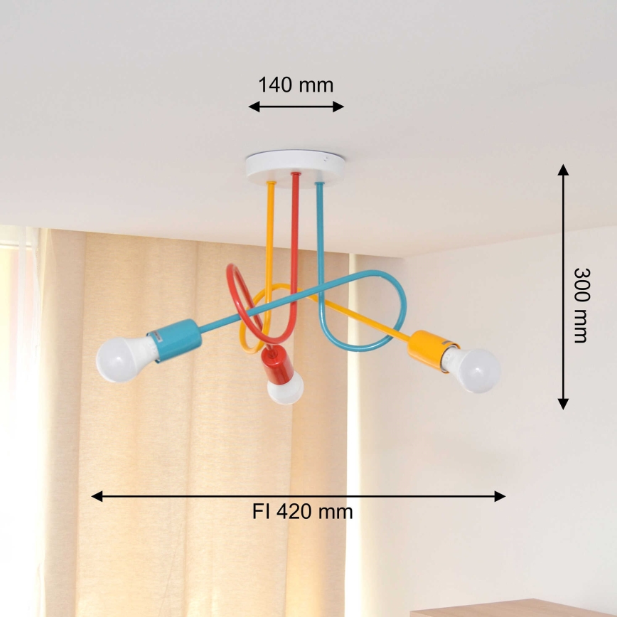 Plafonski luster OXFORD 3xE27/15W/230V