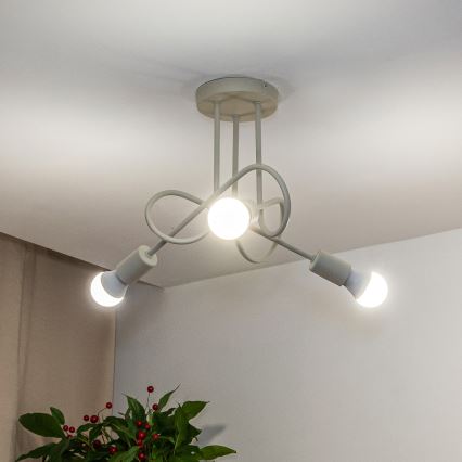 Plafonski luster OXFORD 3xE27/15W/230V krem