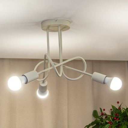 Plafonski luster OXFORD 3xE27/15W/230V krem