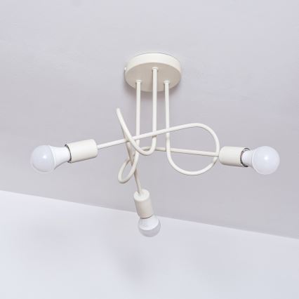 Plafonski luster OXFORD 3xE27/15W/230V krem