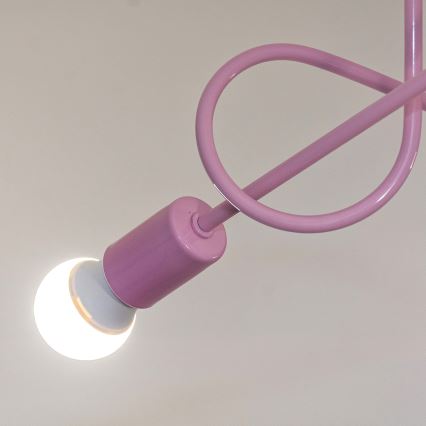 Plafonski luster OXFORD 3xE27/15W/230V roze