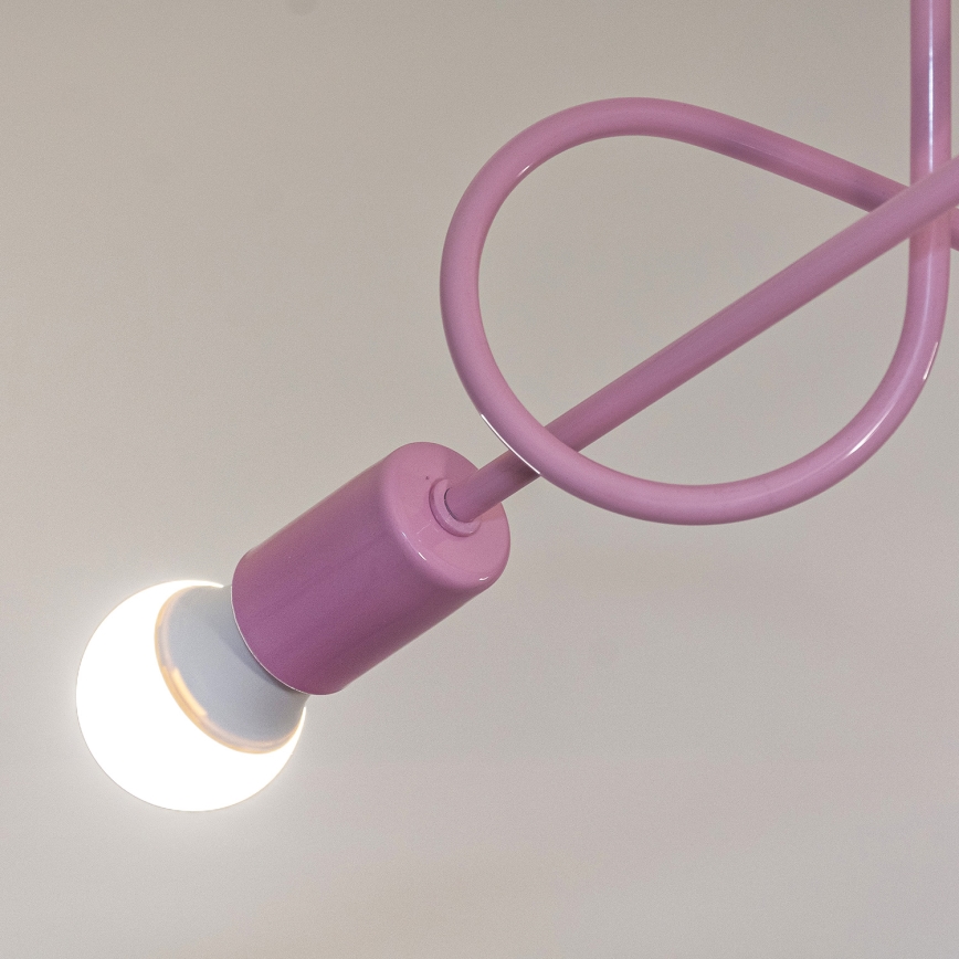 Plafonski luster OXFORD 3xE27/15W/230V roze