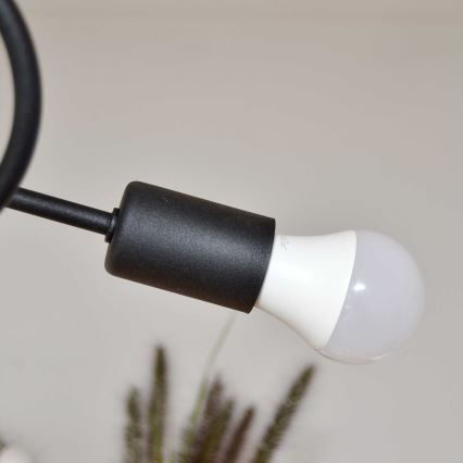 Plafonski luster OXFORD 4xE27/15W/230V crna/tirkizna