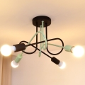 Plafonski luster OXFORD 4xE27/15W/230V crna/zelena