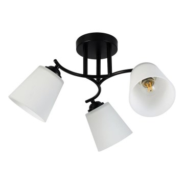 Plafonski luster PAFOS 3xE27/15W/230V, crni
