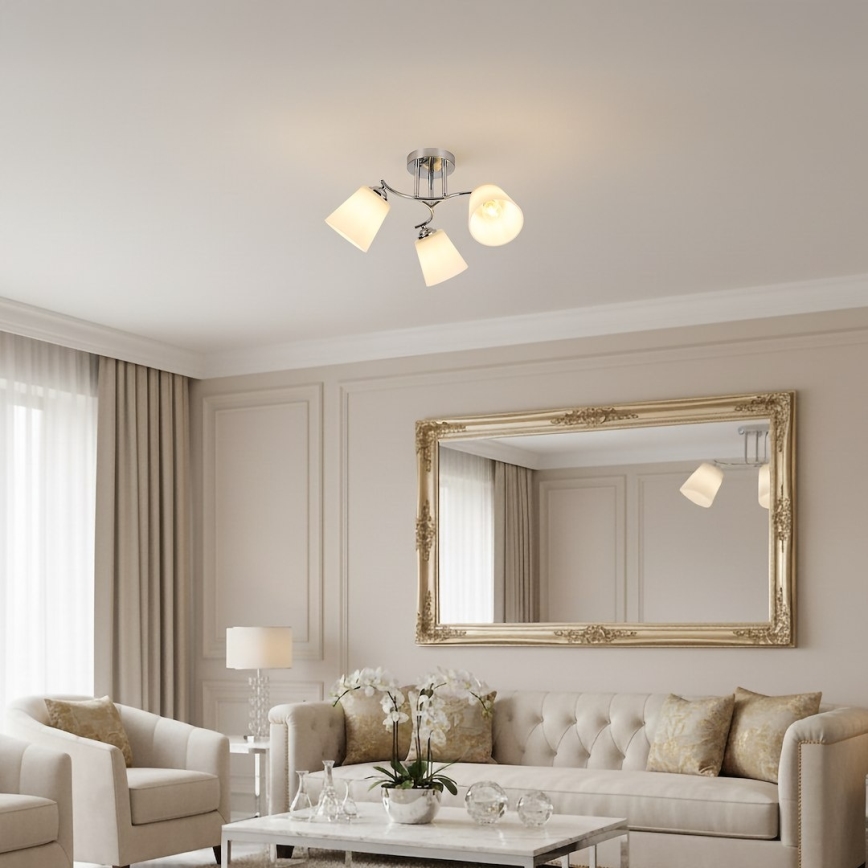 Plafonski luster PAFOS 3xE27/15W/230V sjajni hrom
