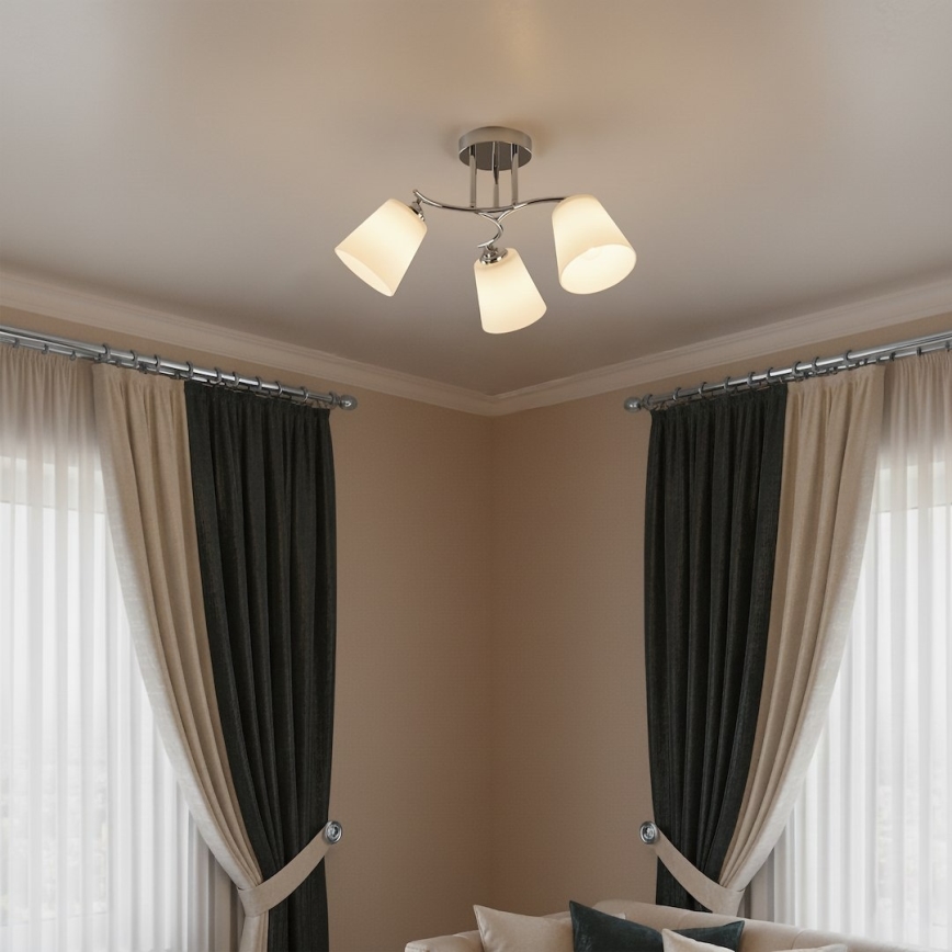 Plafonski luster PAFOS 3xE27/15W/230V sjajni hrom