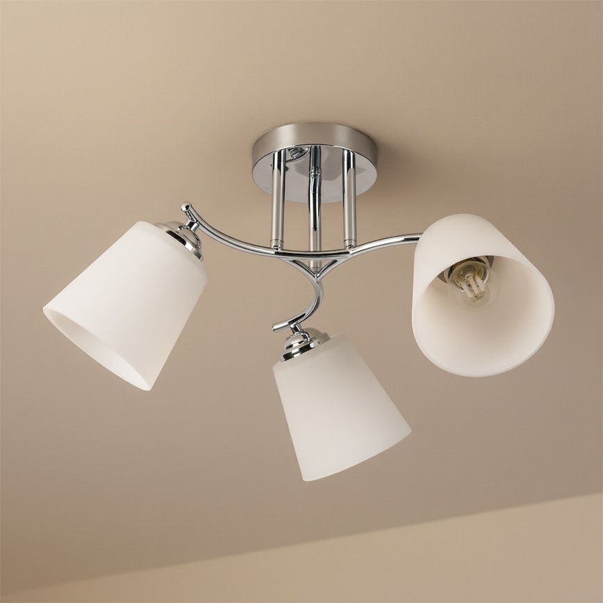Plafonski luster PAFOS 3xE27/15W/230V sjajni hrom