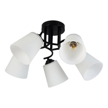 Plafonski luster PAFOS 5xE27/15W/230V crna