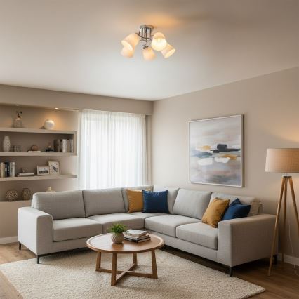 Plafonski luster PAFOS 5xE27/15W/230V sjajni hrom