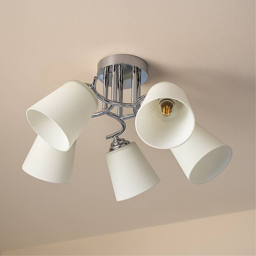 Plafonski luster PAFOS 5xE27/15W/230V sjajni hrom