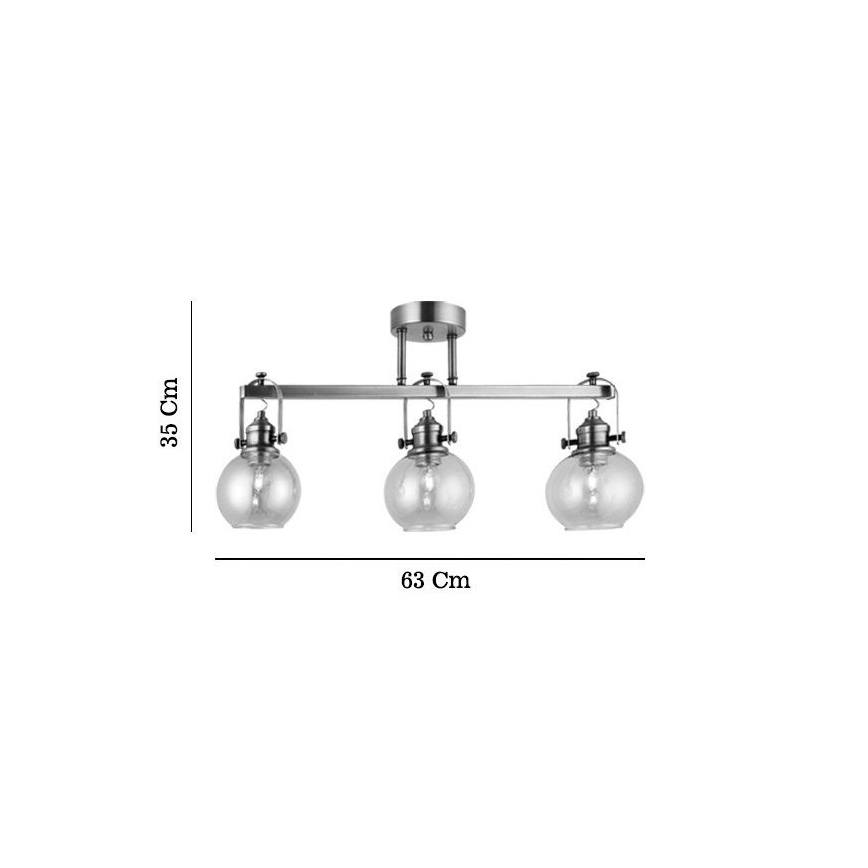 Plafonski luster POLINO 3xE27/40W/230V, u bronzanoj boji