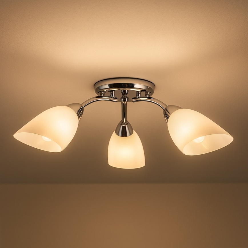 Plafonski luster PORTOS 3xE14/10W/230V sjajni hrom