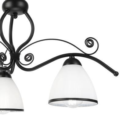 Plafonski luster RETRO 3xE27/60W/230V crni/beli