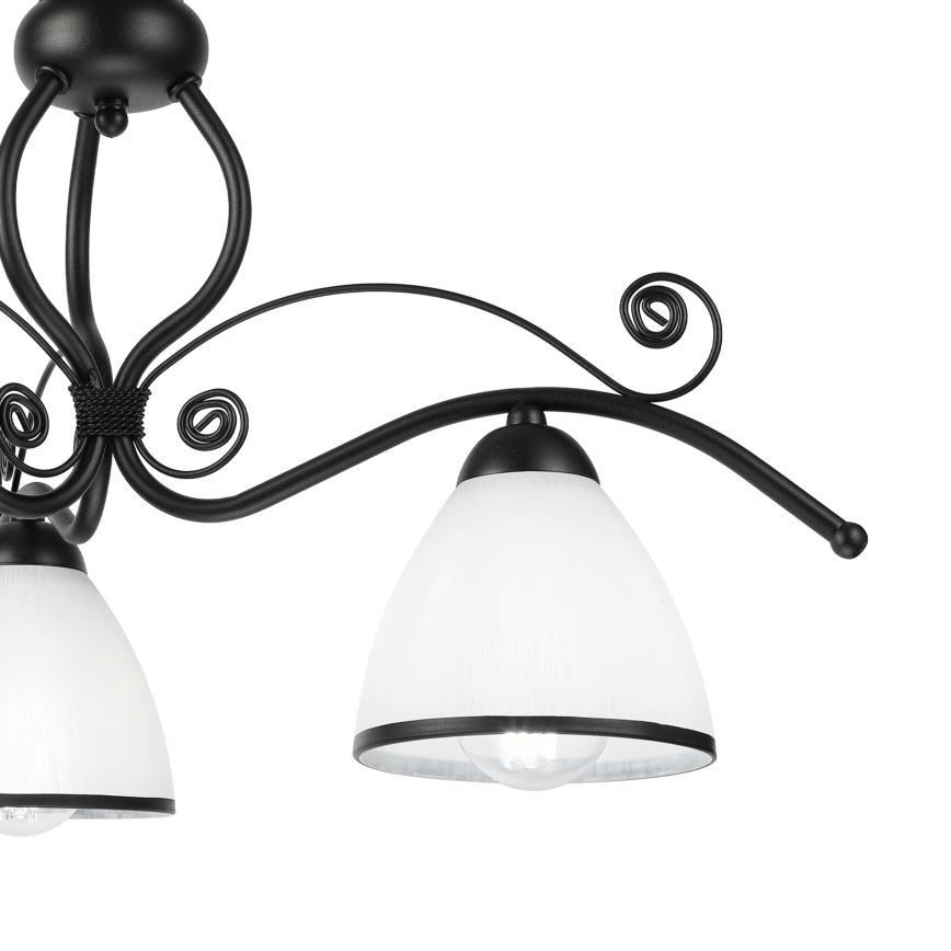Plafonski luster RETRO 3xE27/60W/230V crni/beli