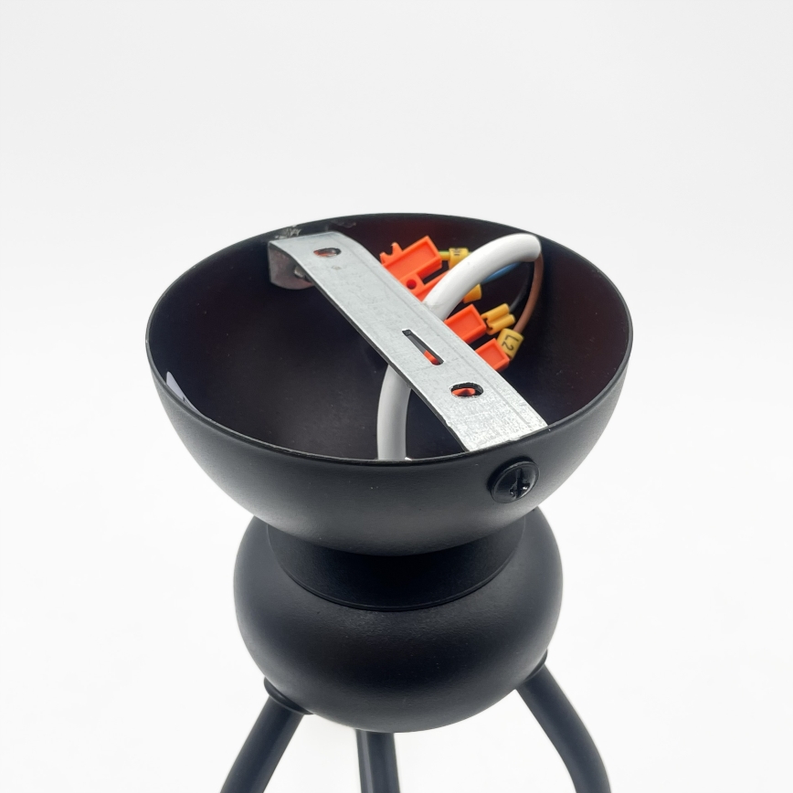 Plafonski luster RETRO 3xE27/60W/230V crni/beli