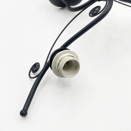Plafonski luster RETRO 3xE27/60W/230V crni/beli