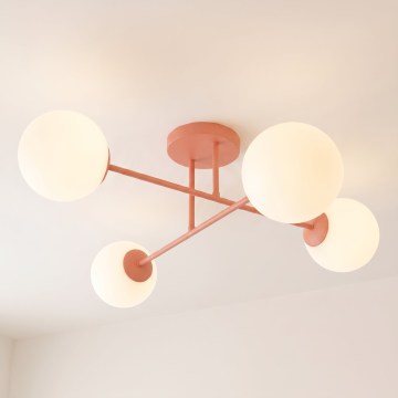 Plafonski luster ROMA 4xE14/10W/230V roze