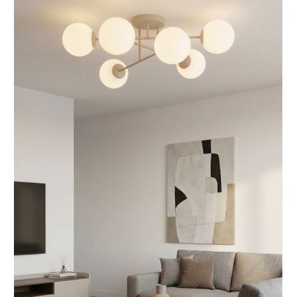 Plafonski luster ROMA 6xE14/10W/230V bež
