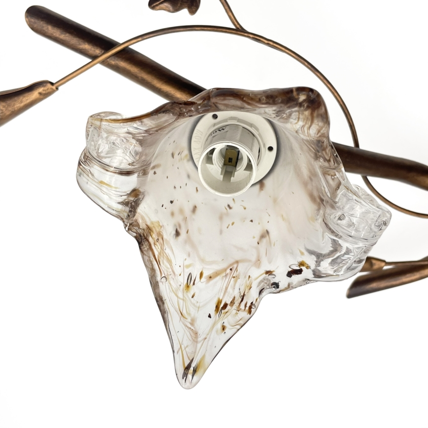 Plafonski luster ROZETA 3xE14/40W/230V, bronzan