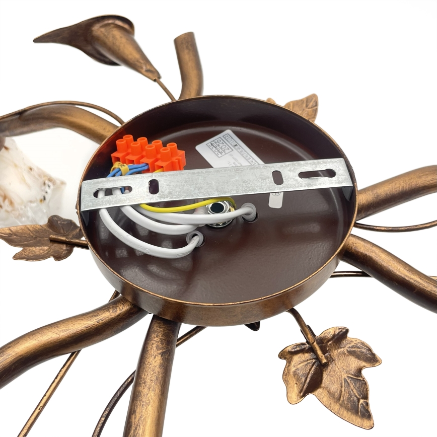 Plafonski luster ROZETA 3xE14/40W/230V, bronzan