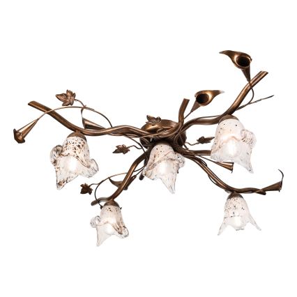 Plafonski luster ROZETA 5xE14/40W/230V bronza