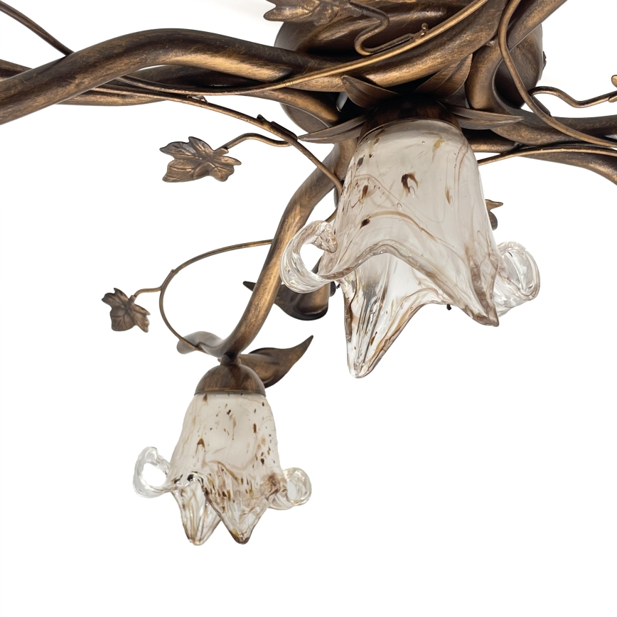 Plafonski luster ROZETA 5xE14/40W/230V bronza