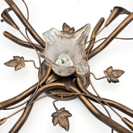 Plafonski luster ROZETA 5xE14/40W/230V bronza