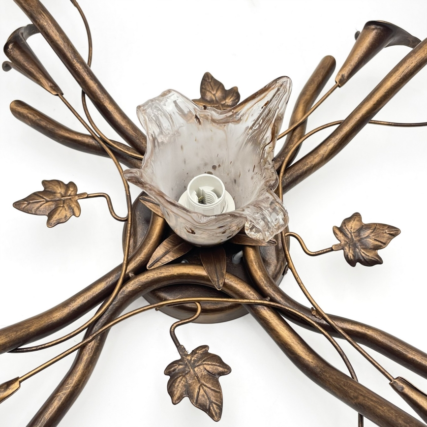 Plafonski luster ROZETA 5xE14/40W/230V bronza