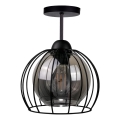 Plafonski luster SOLO BLACK 1xE27/60W/230V crna/zadimljeno