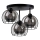 Plafonski luster SOLO BLACK 3xE27/60W/230V crna/dimljeno prečnik 30 cm
