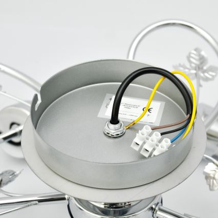 Plafonski luster SOPHIA 5xE27/15W/230V sjajni hrom/prozirno staklo