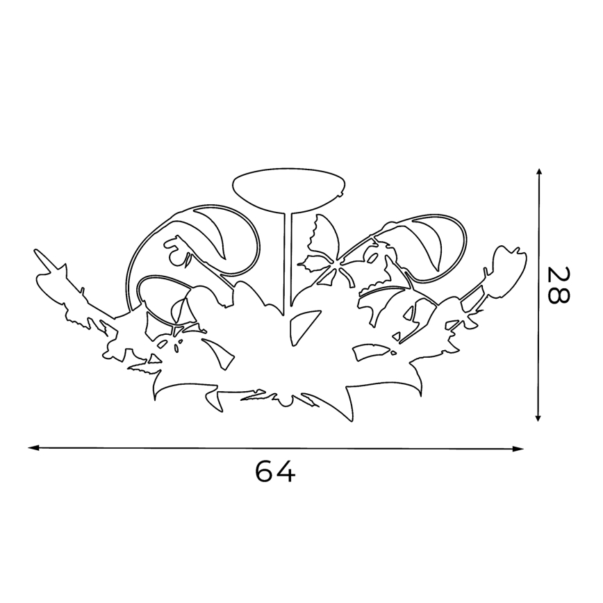 Plafonski luster SUMMER 5xE14/60W/230V