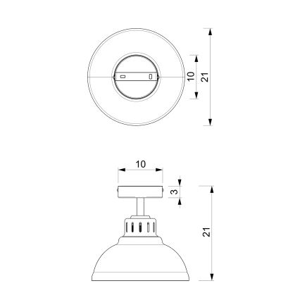 Plafonski luster SVEN 1xE27/15W/230V bež