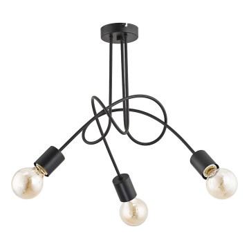 Plafonski luster TANGO 3xE27/15W/230V, crni